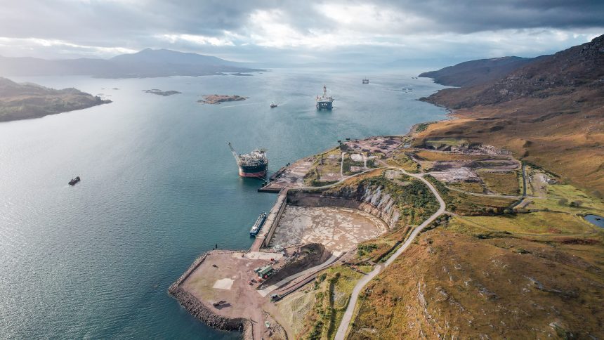 Empty Dry Dock with 3 Assets in Row